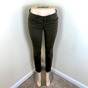 Madewell Olive Army Green Cropped Skinny Ankle